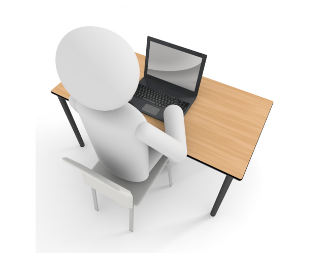 デスク / インターネットをする - ワーキングイメージ/写真/無料/イラスト/フォト/フリーダウンロード