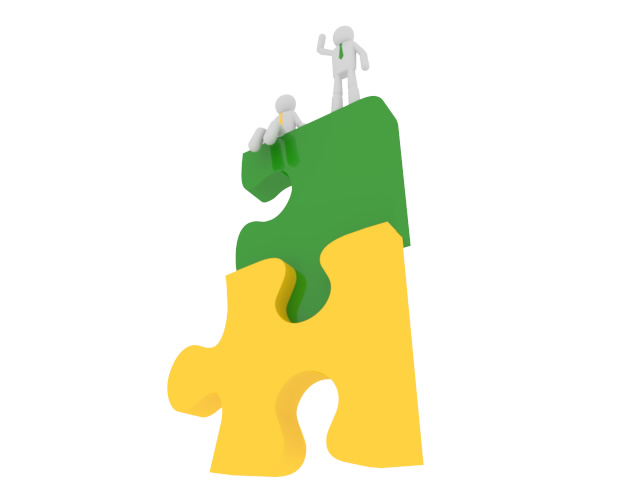 ジグソーパズル / 緑 - ワーキングイメージ/写真/無料/イラスト/フォト/フリーダウンロード