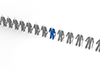 Office workers lined up in a row --Business | People | Free illustrations