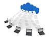 Cloud system ｜ Data storage ｜ Laptop --Business ｜ People ｜ Free illustration material