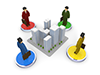 Business District ｜ Business Strategy ｜ Exchange --Business ｜ People ｜ Free Illustration Material