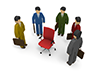 Advancement ｜ Colleagues ｜ Rivals ――Job change / Advancement image ――Business ｜ People ｜ Free illustration material