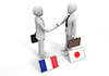 France and Japan / Businessmen shaking hands-Business | People | Free illustrations