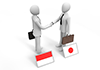 Indonesia and Japan / Businessmen shaking hands-Business | People | Free illustrations