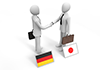 Germany and Japan / Businessmen shaking hands-Business | People | Free illustrations