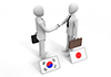 Korea and Japan / Businessmen shaking hands-Business | People | Free illustrations
