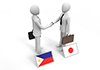 Philippines and Japan / Businessmen shaking hands-Business | People | Free illustrations