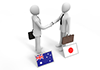Australia and Japan / Businessmen shaking hands-Business | People | Free illustrations