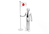 Businessman holding the Japanese flag --Business ｜ People ｜ Free illustration material