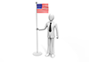 Businessman holding the American flag-Business | People | Free illustrations
