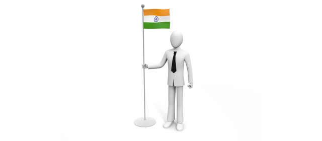 India / Flag / Businessman / Overseas Office --Illustration / Photo / Free Material / Clip Art / Photo / Commercial Use OK