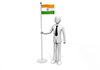 Businessman holding the Indian flag-Business | People | Free illustrations