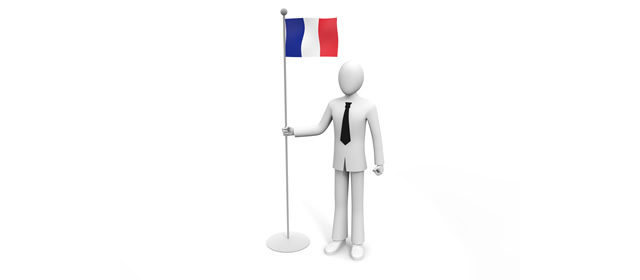 France / Flag / Businessman / Overseas office --Illustration / Photo / Free material / Clip art / Photo / Commercial use OK