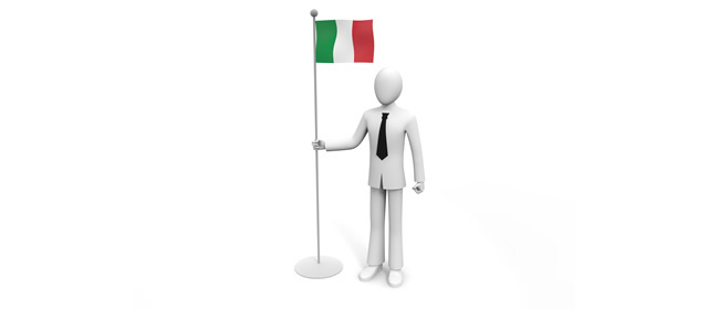 Italy / Flag / Businessman / Overseas Office --Illustration / Photo / Free Material / Clip Art / Photo / Commercial Use OK