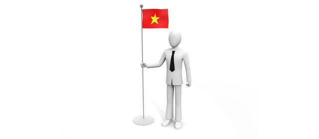 Vietnam / Flag / Businessman / Overseas Office --Illustration / Photo / Free Material / Clip Art / Photo / Commercial Use OK