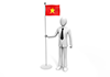 Businessman holding the Vietnamese flag-Business | People | Free illustrations