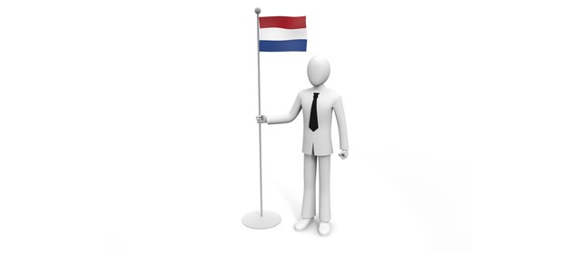 Netherlands / Flag / Businessman / Overseas Office --Illustration / Photo / Free Material / Clip Art / Photo / Commercial Use OK