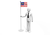 Businessman holding the Malaysian flag-Business | People | Free illustrations