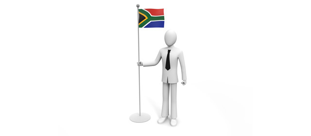 South Africa / Flag / Businessman / Overseas Office --Illustration / Photo / Free Material / Clip Art / Photo / Commercial Use OK