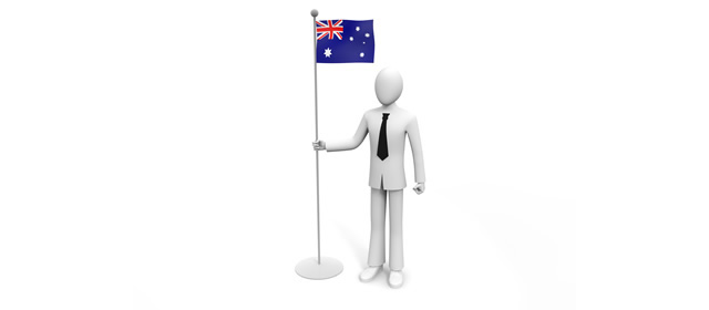 Australia / Flag / Businessman / Overseas Office --Illustration / Photo / Free Material / Clip Art / Photo / Commercial Use OK
