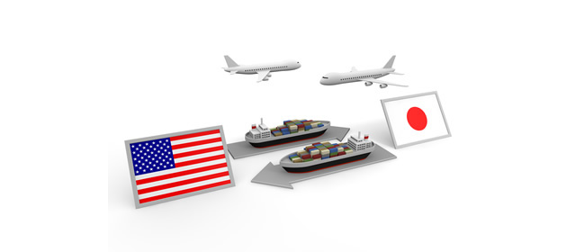 American / Trade / Illustrated / Airplane / Ship / Japanese Flag-Illustration / Photo / Free Material / Clip Art / Photo / Commercial Use OK