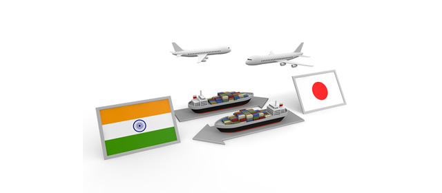 India / Trade / Illustration / Airplane / Ship / Japanese Flag-Illustration / Photo / Free Material / Clip Art / Photo / Commercial Use OK