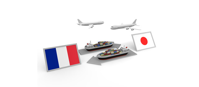 France / Trade / Illustration / Airplane / Ship / Japanese Flag --Illustration / Photo / Free Material / Clip Art / Photo / Commercial Use OK