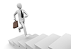 Run up the stairway of success at work --Business | People | Free illustrations