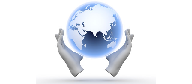 Global / Blue Earth / Hands-Illustration / Photo / Free Material / Clip Art / Photo / Commercial Use OK