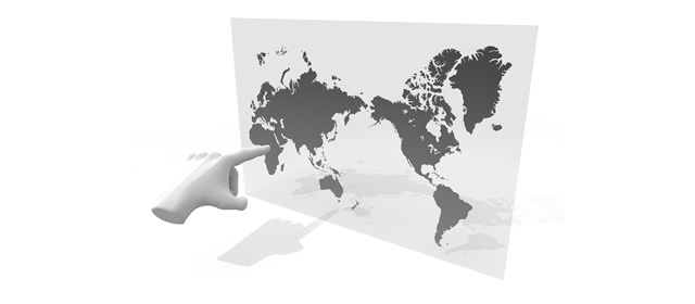 Point your finger / World map / Hand-Illustration / Photo / Free material / Clip art / Photo / Commercial use OK