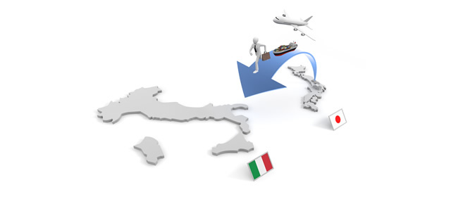 Italy / Factory relocation / Overseas branch / Trade / Export --Illustration / Photo / Free material / Clip art / Photo / Commercial use OK