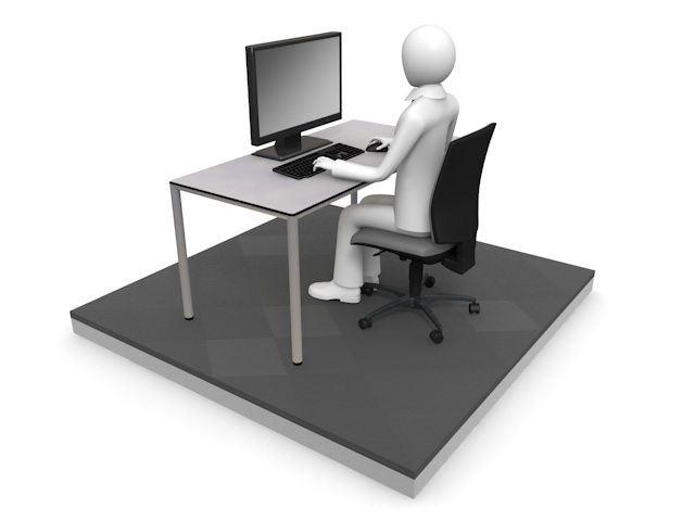 Desk work / office work-illustration / photo / free material / clip art / photo / commercial use OK