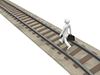 Railroad ｜ Forward ｜ Businessman --Business ｜ Person ｜ Free Illustration Material