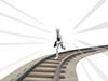 Running ｜ Railroad tracks ｜ Businessmen --Business ｜ People ｜ Free illustrations